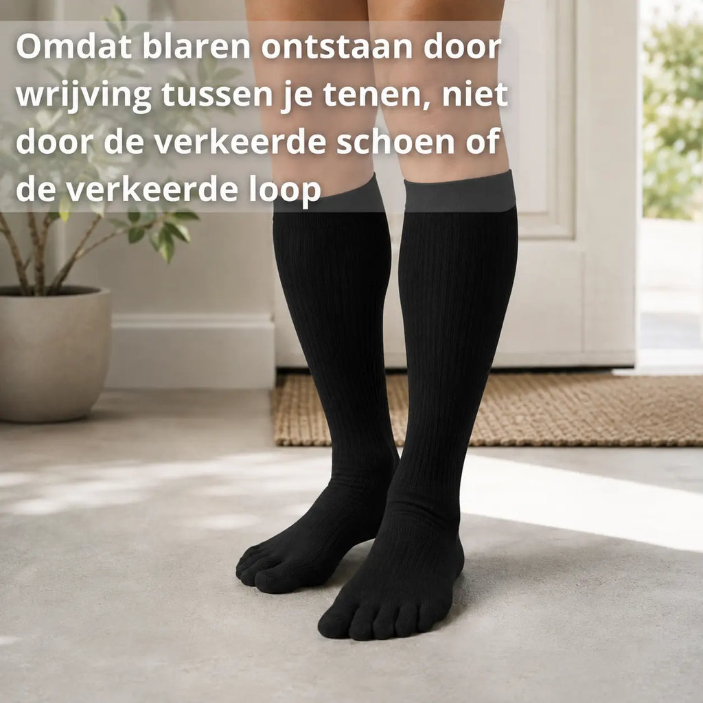 Wandelsokken tegen blaren, vochtafvoerend materiaal