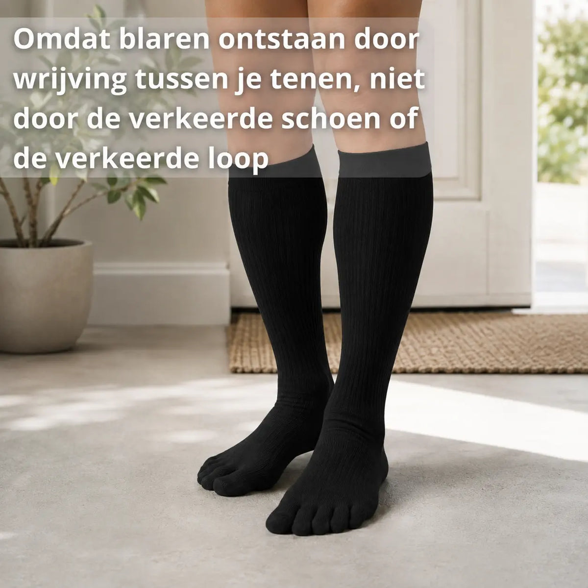 Wandelsokken tegen blaren, vochtafvoerend materiaal