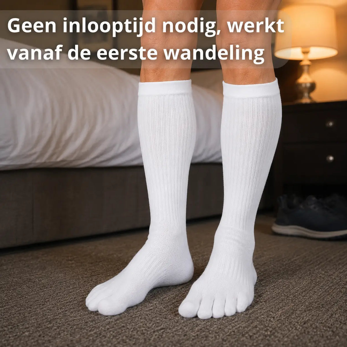 Teensokken wandelen, versterkte hiel en voetzool
