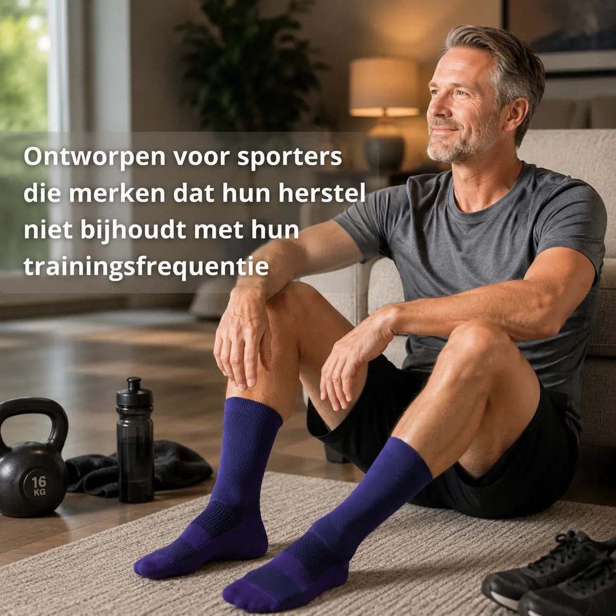 Sportkousen voor sneller herstel van de kuiten