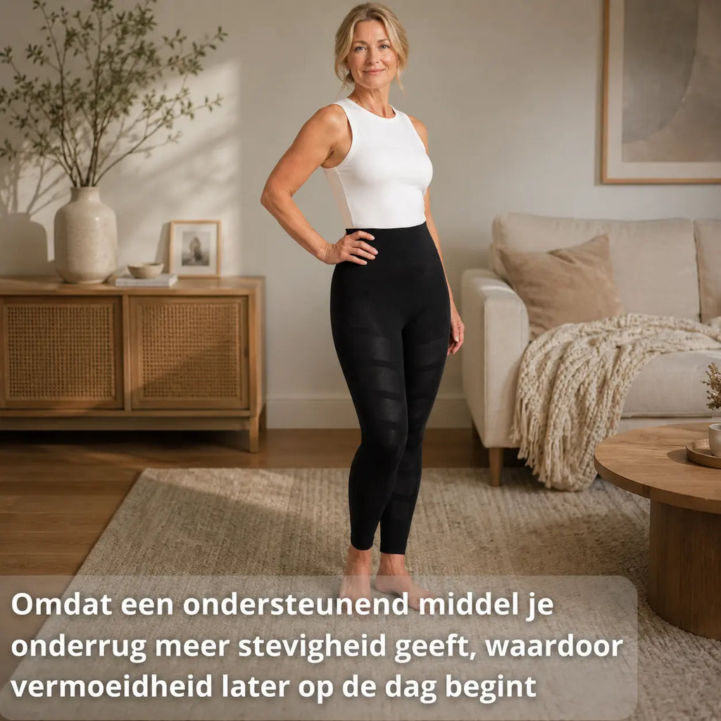 Compressie legging dames, afslankend effect buik en dijen