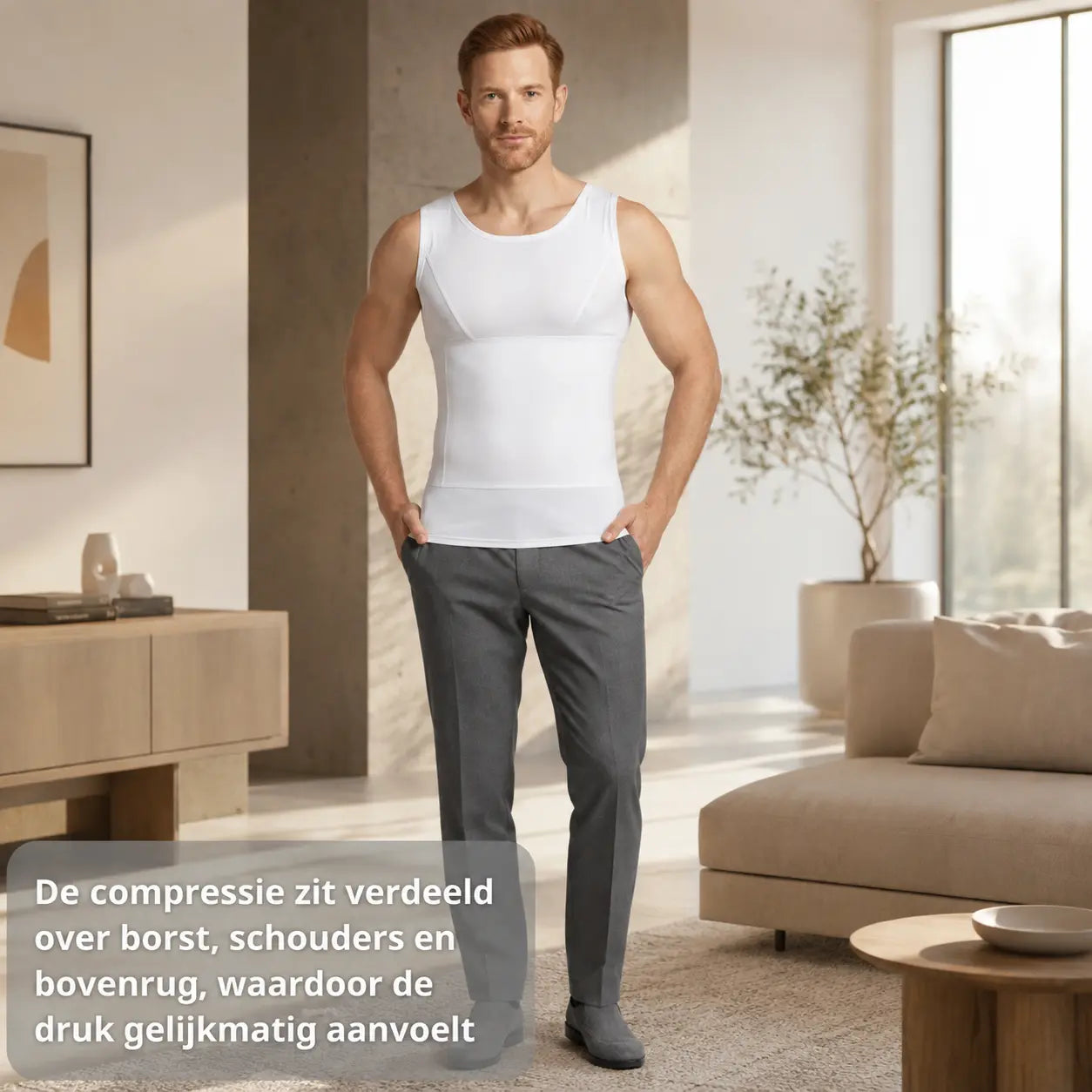Houding correctie hemd heren, rug en schouders