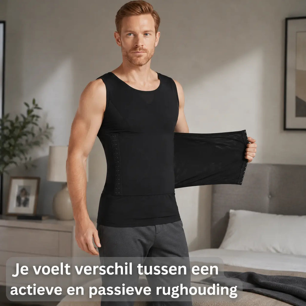 Ondersteunend hemd heren tegen een slechte houding