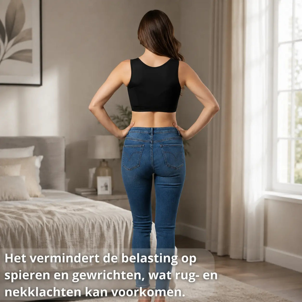 Postuur bh dames beige, ademend materiaal