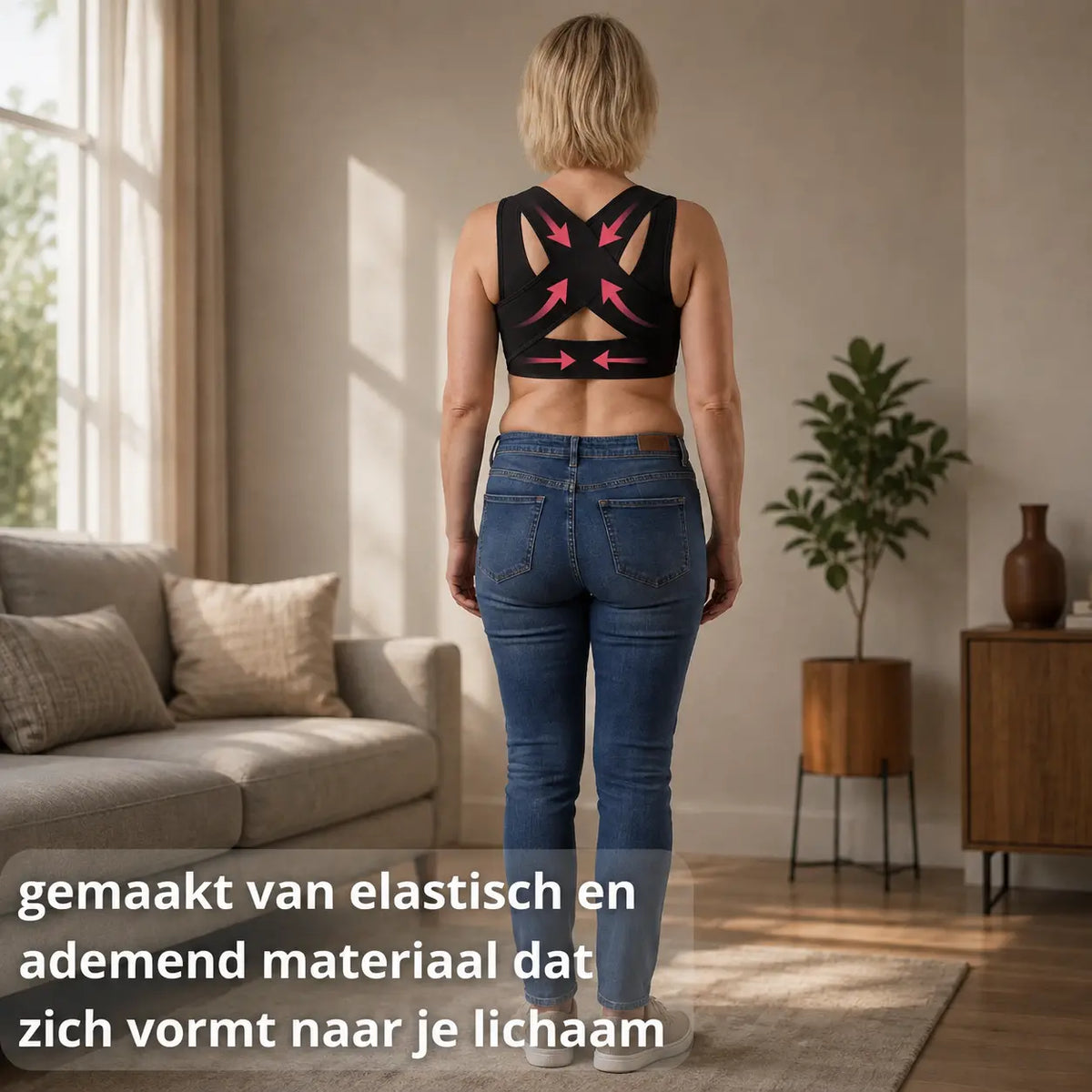 Compressie top dames, draagbaar onder kleding