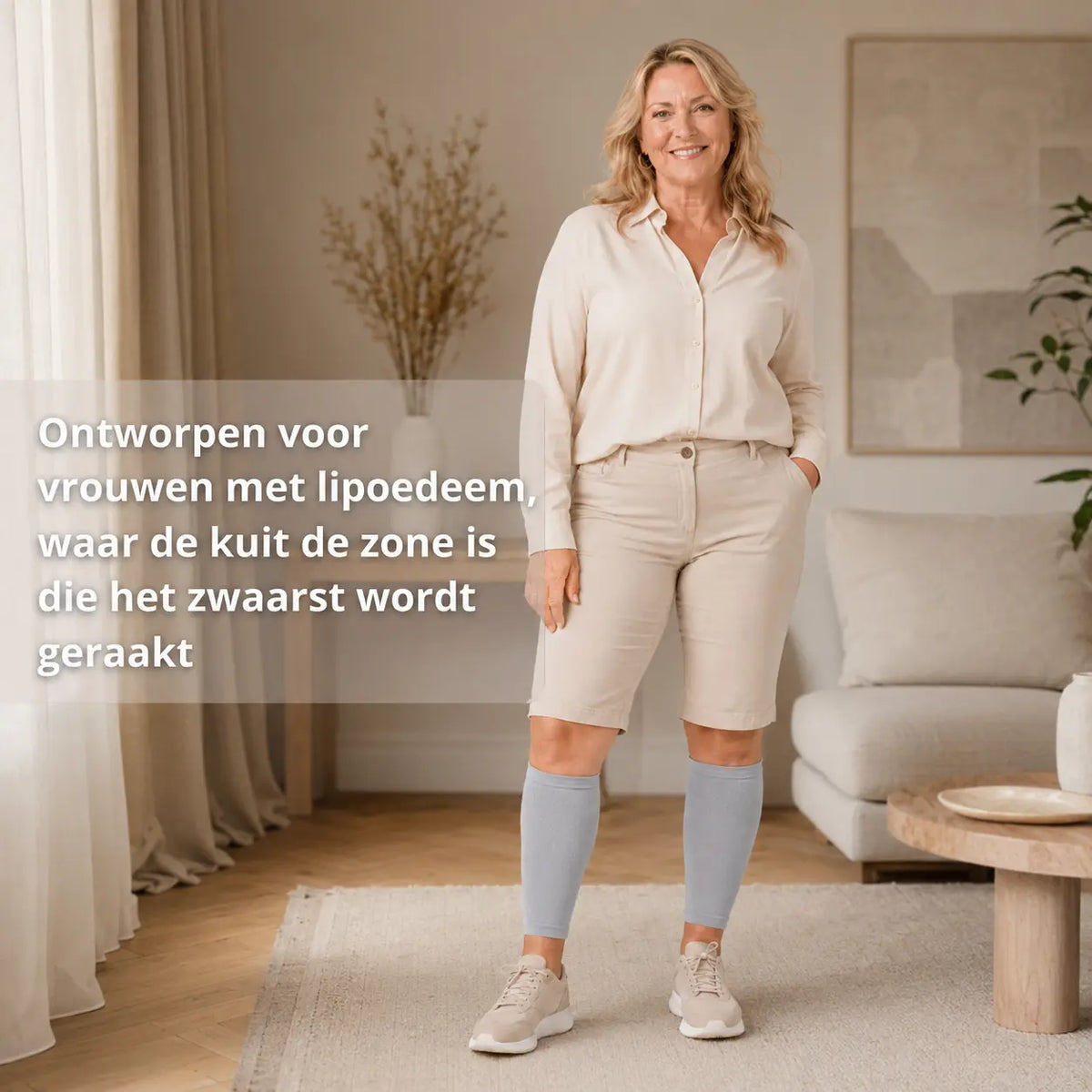 Kuitmouw lipoedeem, tegen gespannen en pijnlijke kuiten