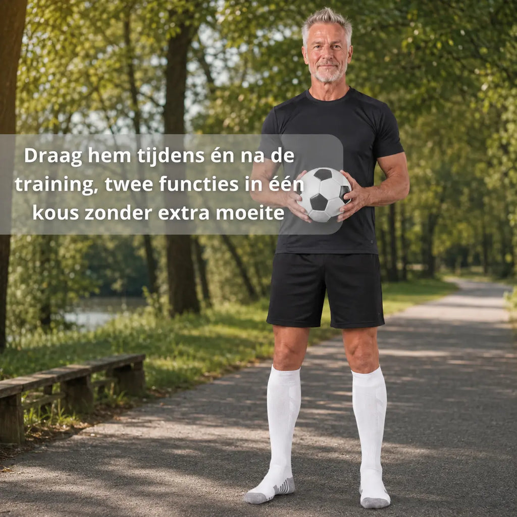 Compressiekousen heren donkergroen, sportief en comfortabel