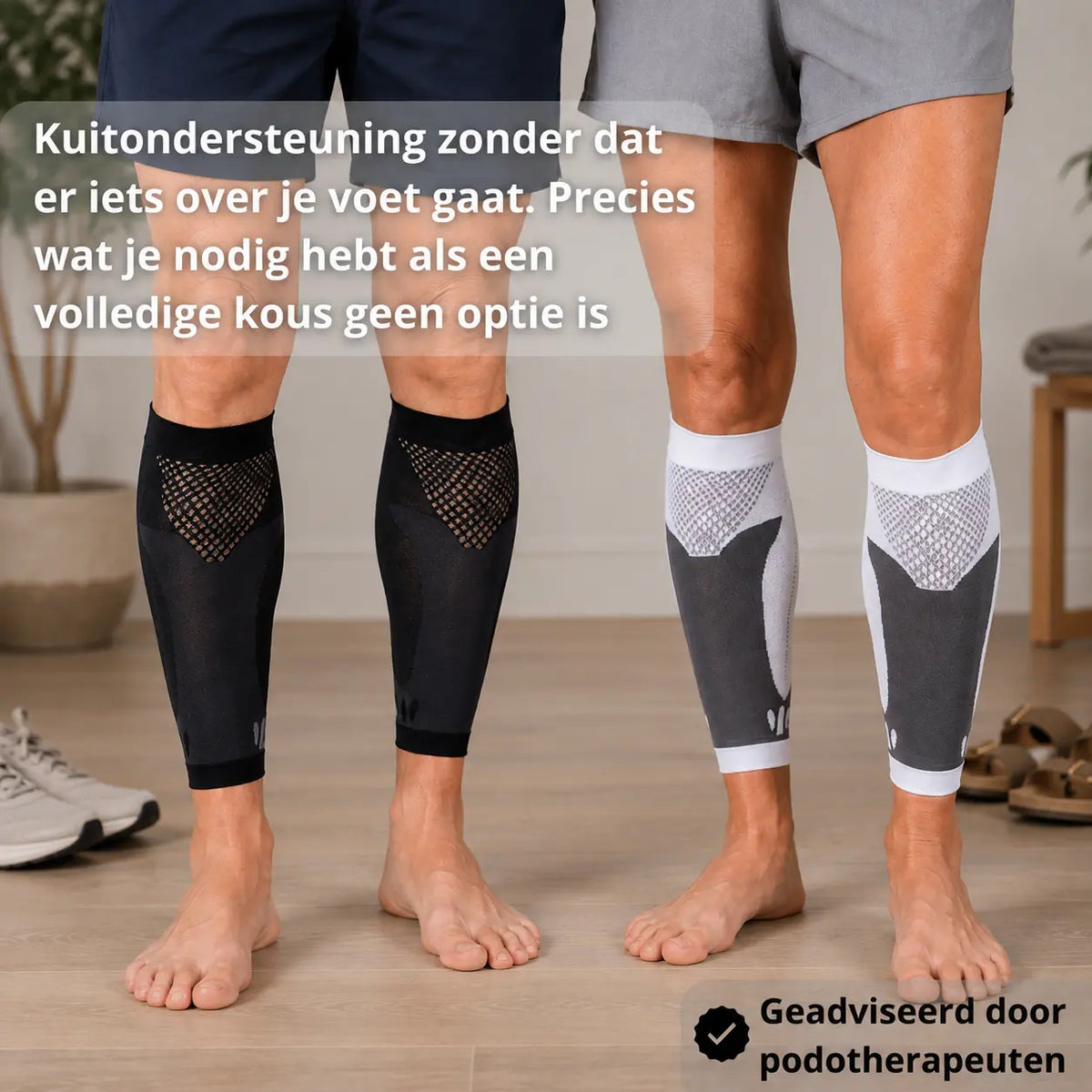 Compressie kuitmouw zonder voetgedeelte, voeten blijven vrij