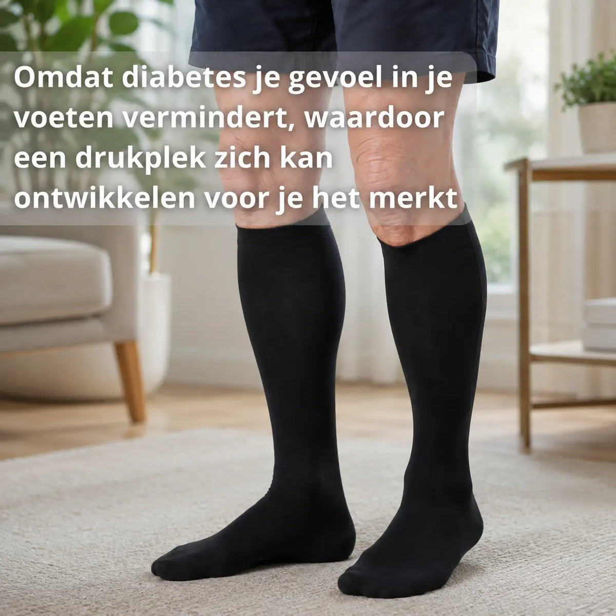 Compressiekousen voor gevoelige voeten bij diabetes