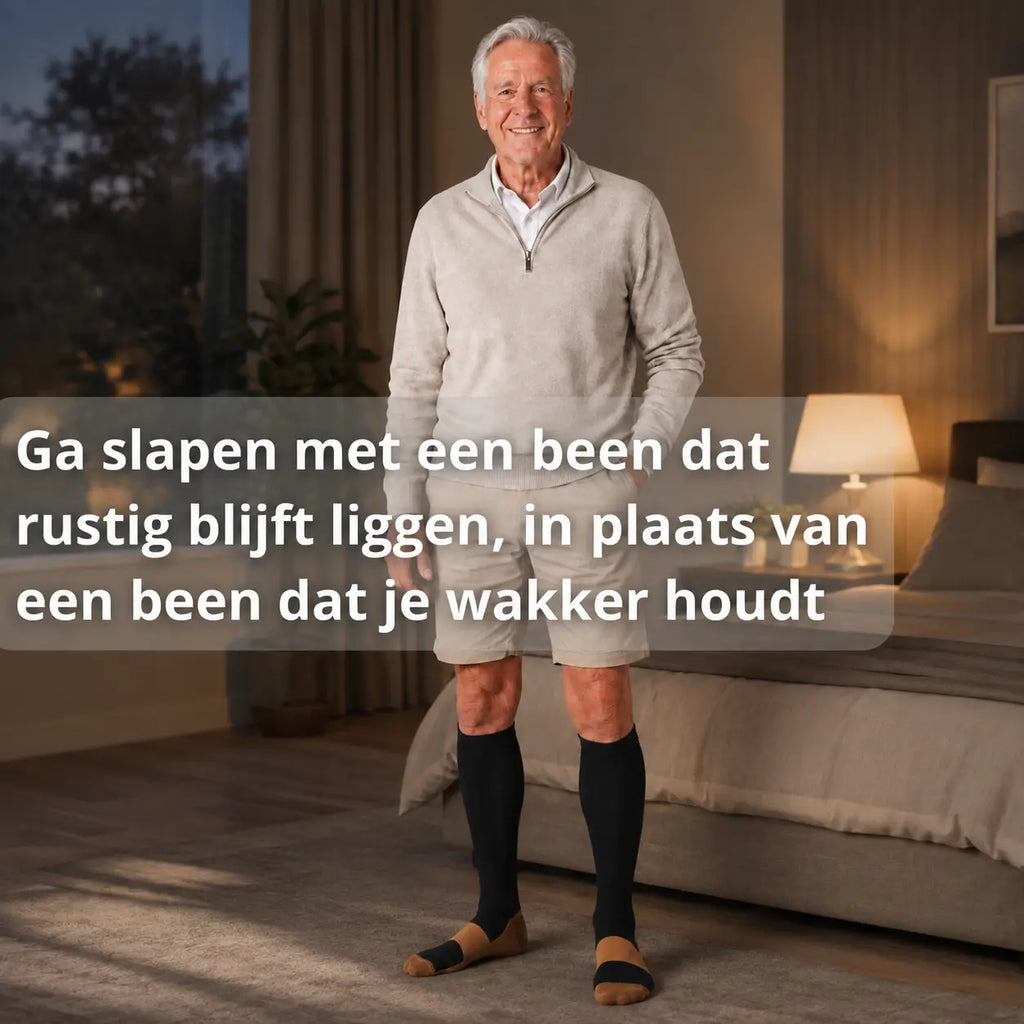 Compressiekousen tegen opgezwollen, gespannen benen