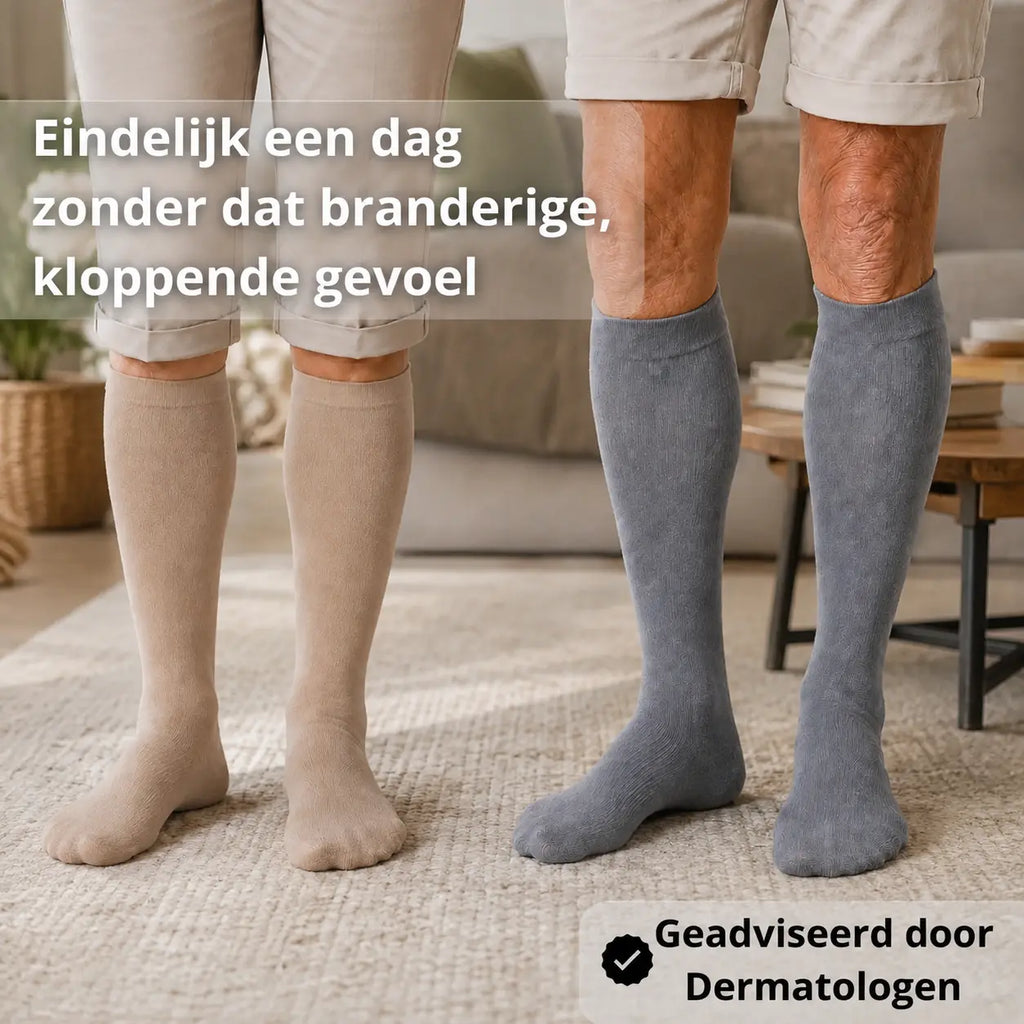 Compressiekousen tegen spataderen en branderig gevoel