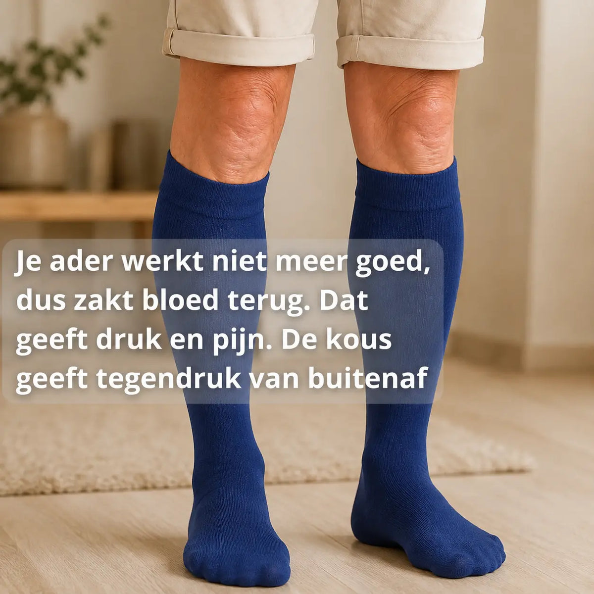 Compressiekousen zwart tegen spataderen, dames en heren