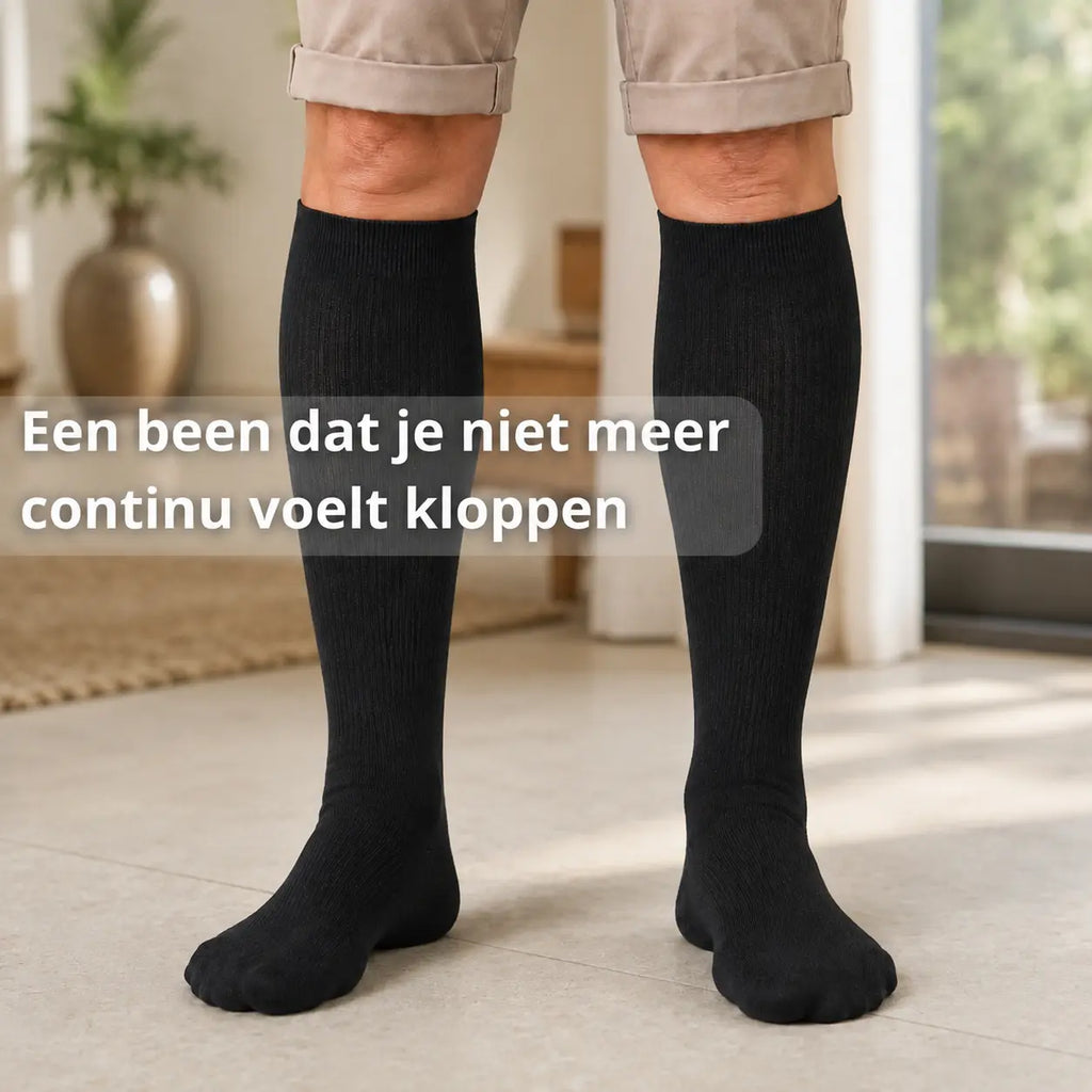 Compressiekousen beige, steunkousen tegen spataderen