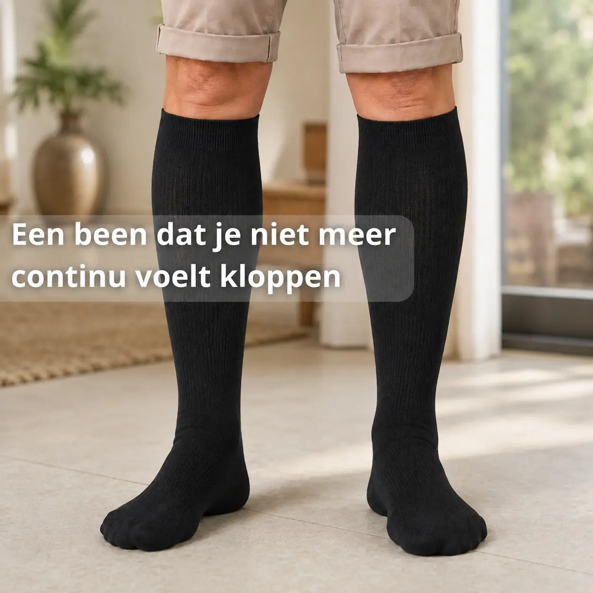 Compressiekousen beige, steunkousen tegen spataderen