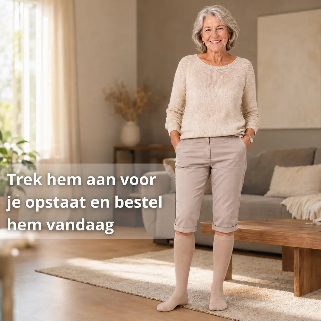 Compressiekousen tegen branderig gevoel, geschikt voor de hele dag