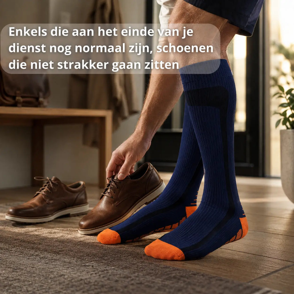 Steunkousen heren tegen zwelling en zware benen