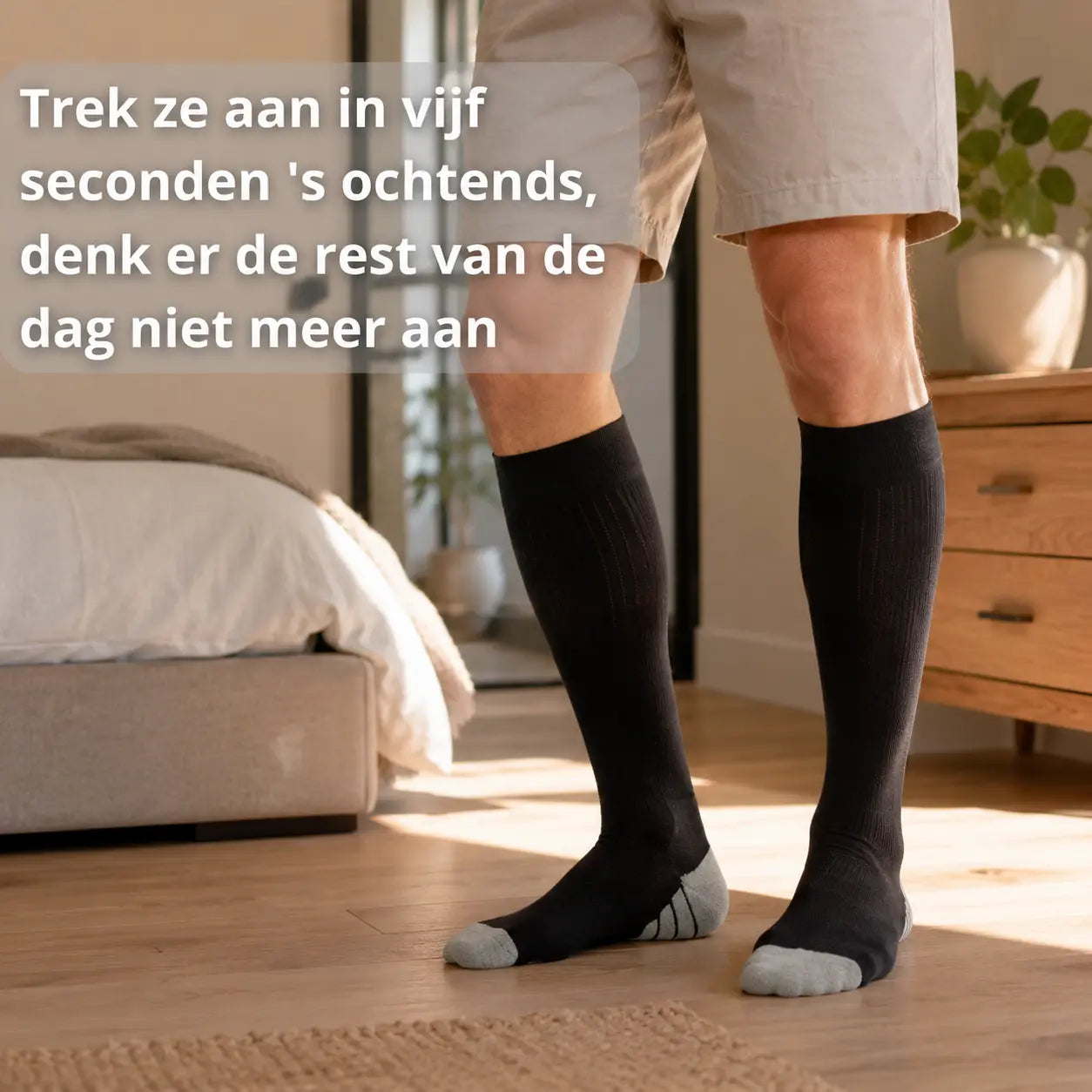 Compressiekousen heren tegen gezwollen voeten