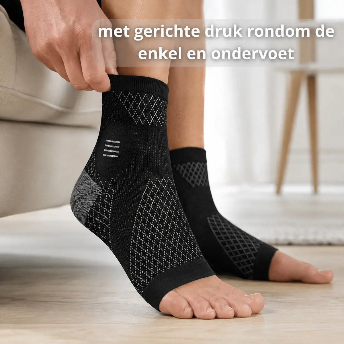 Enkelcompressiesokken tegen zwelling en vermoeide voeten