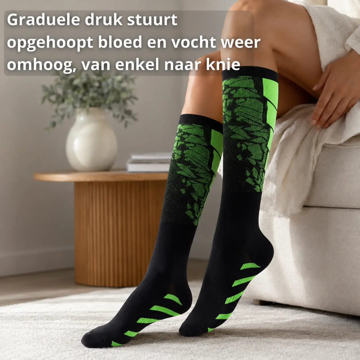 Compressiekousen tegen spataders, betere doorbloeding