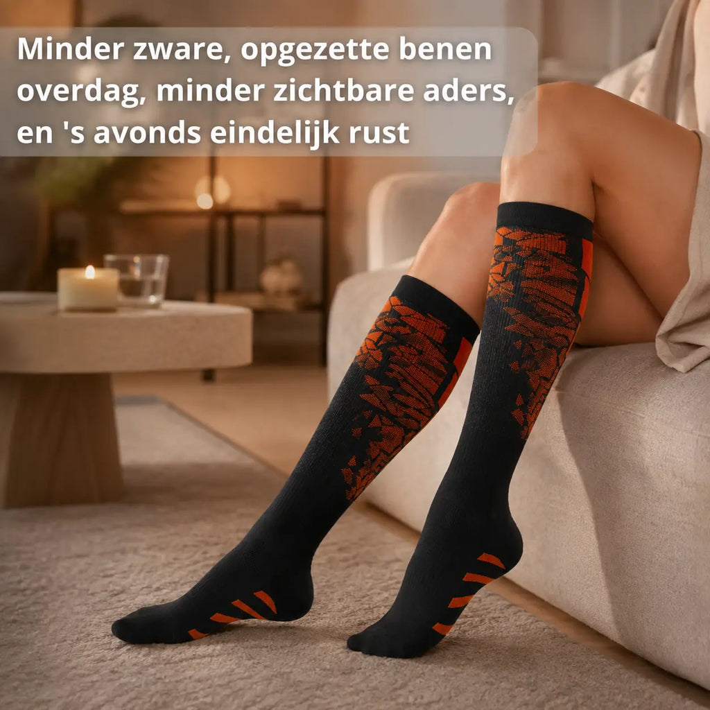 Compressiekousen groen, tegen spataders en zwelling