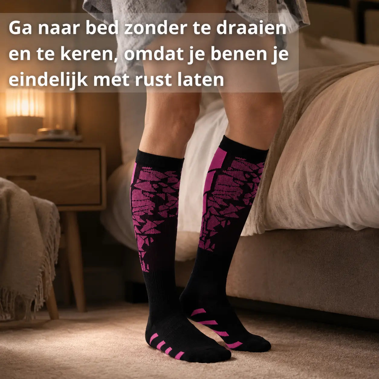 Compressiekousen blauw, ondersteuning bij spataders