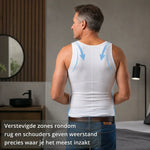 Compressiehemd heren voor rechte houding