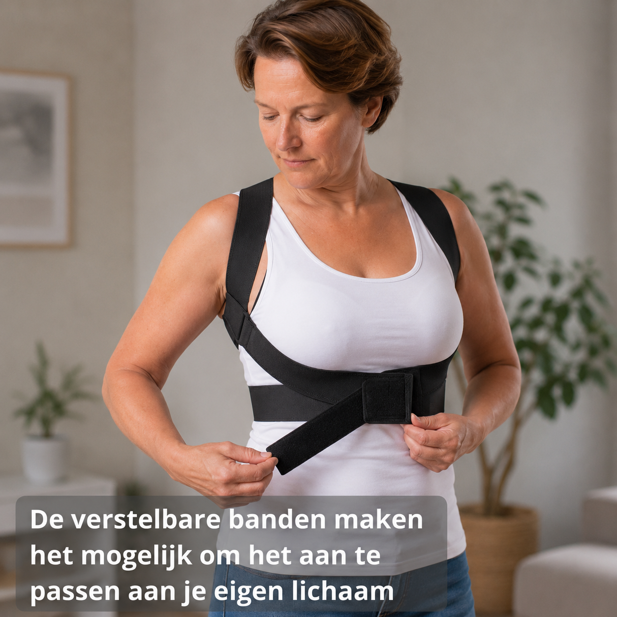 Houdingscorrector dames roze, ademend materiaal