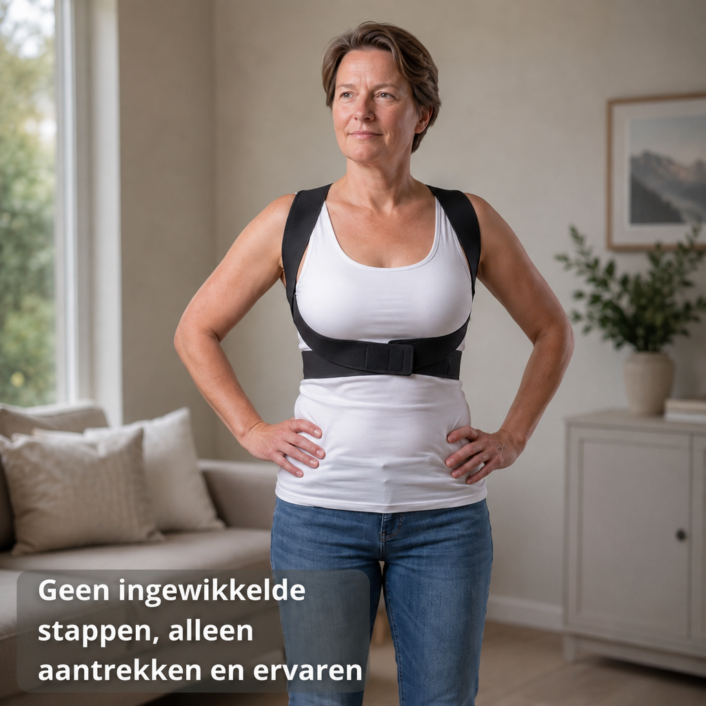 Postuurcorrector dames, verbetert rechte rugstand