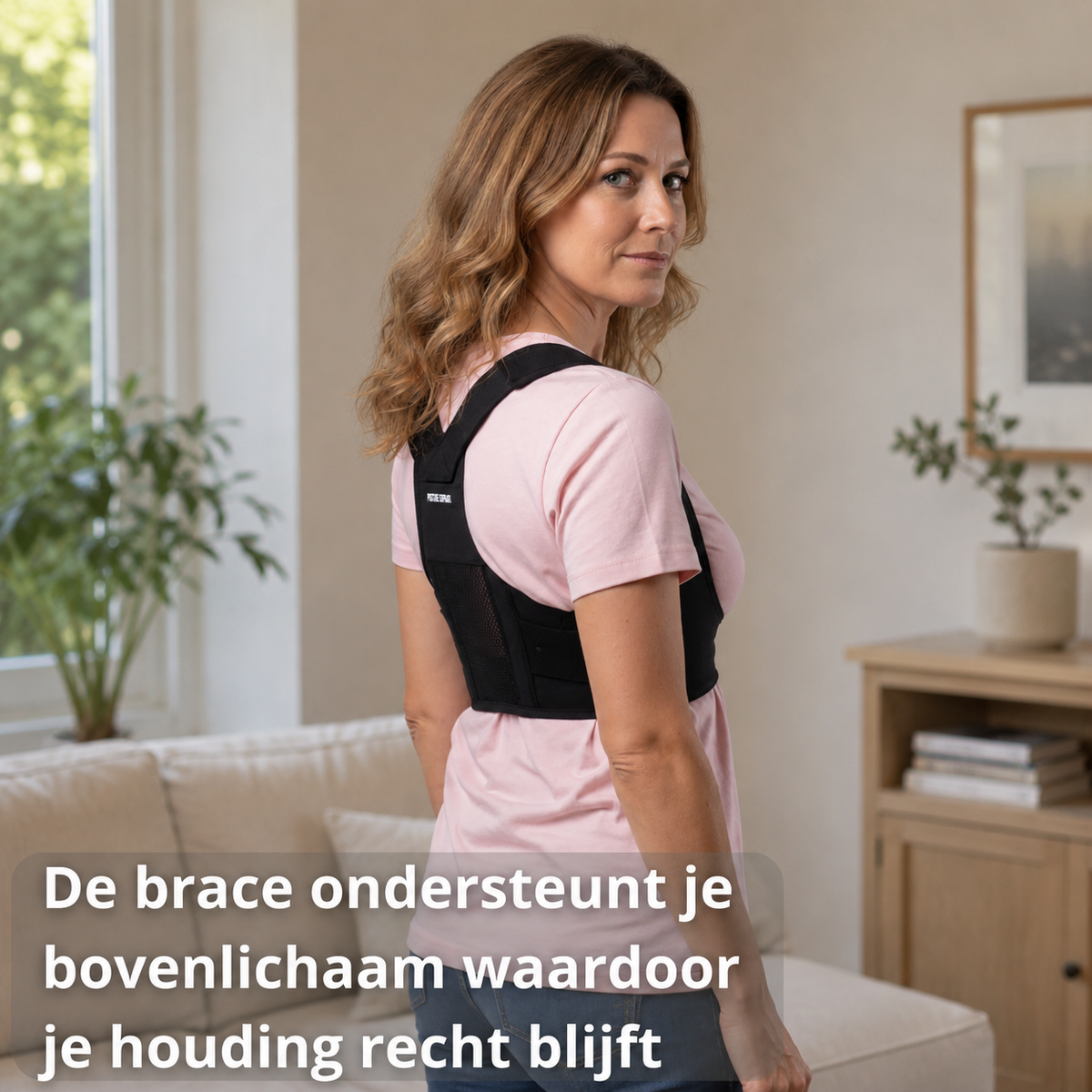 Houdingscorrector dames zwart, discreet onder kleding