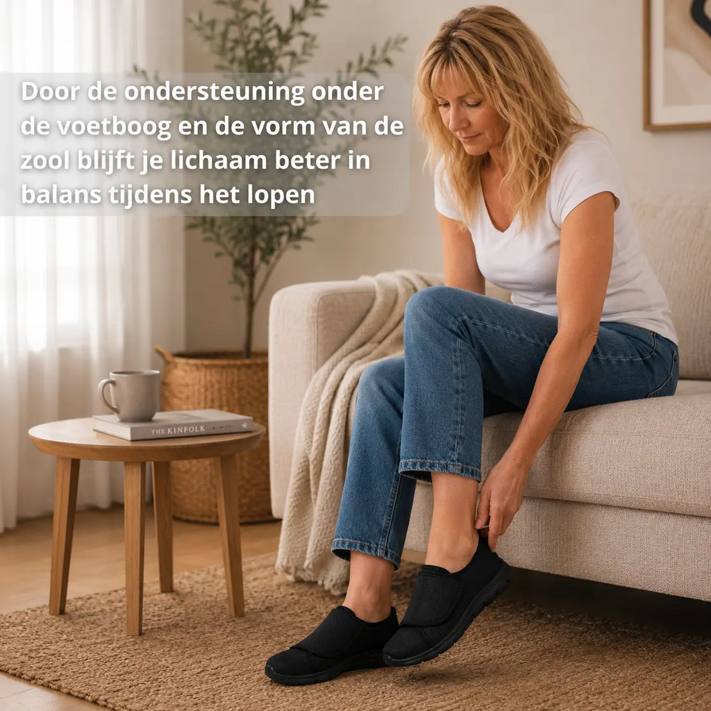 Orthopedische schoenen dames roze, ademend materiaal