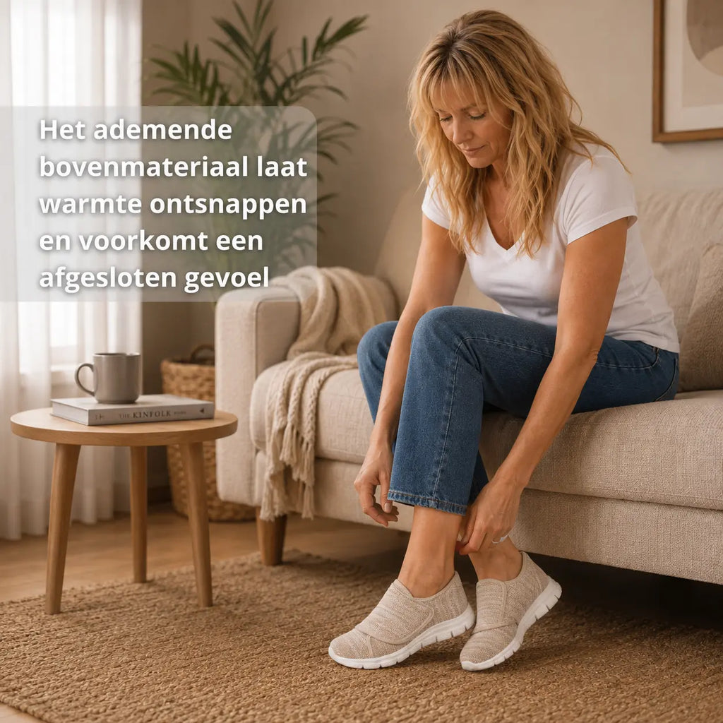 Orthopedische schoenen dames blauw, extra voetondersteuning