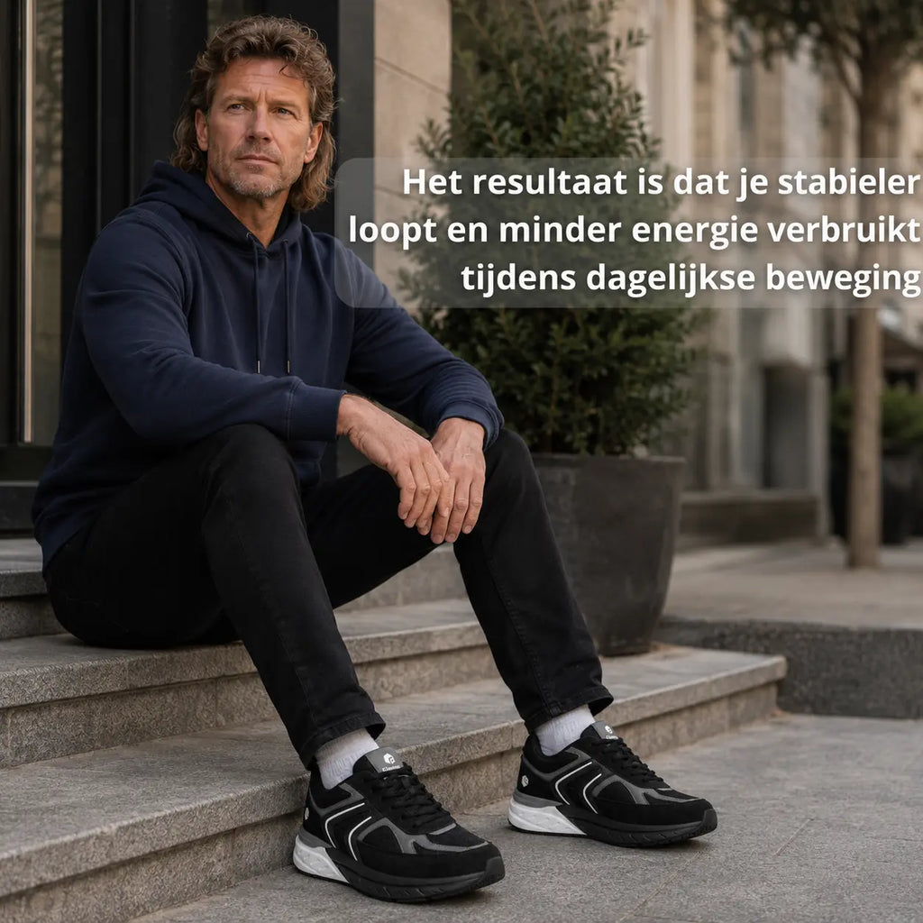 Orthopedische schoenen heren zwart, ademend materiaal