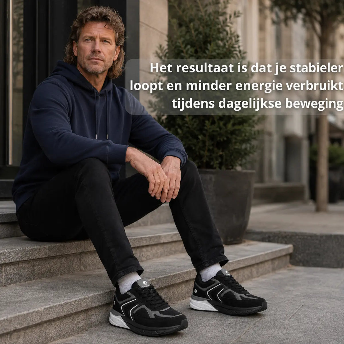 Orthopedische schoenen heren zwart, ademend materiaal