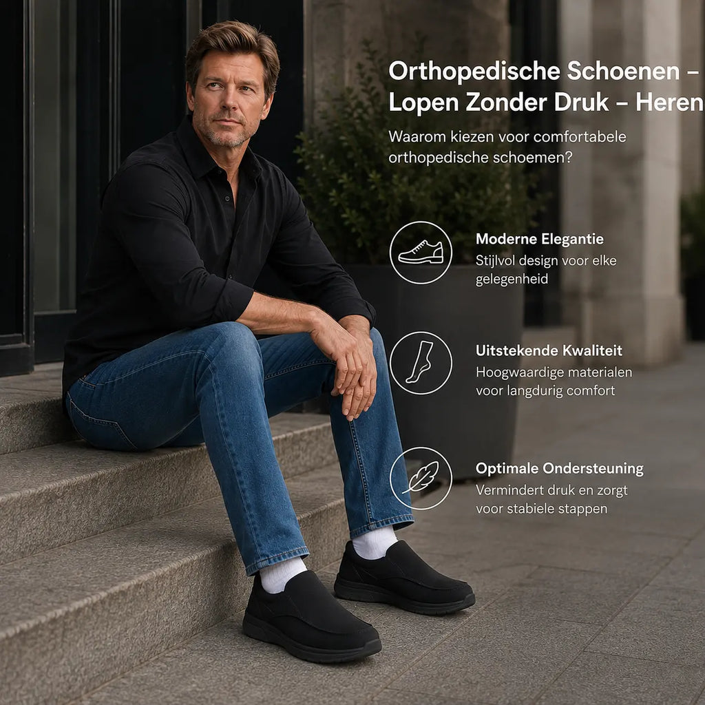 Orthopedische schoenen heren, lopen zonder druk