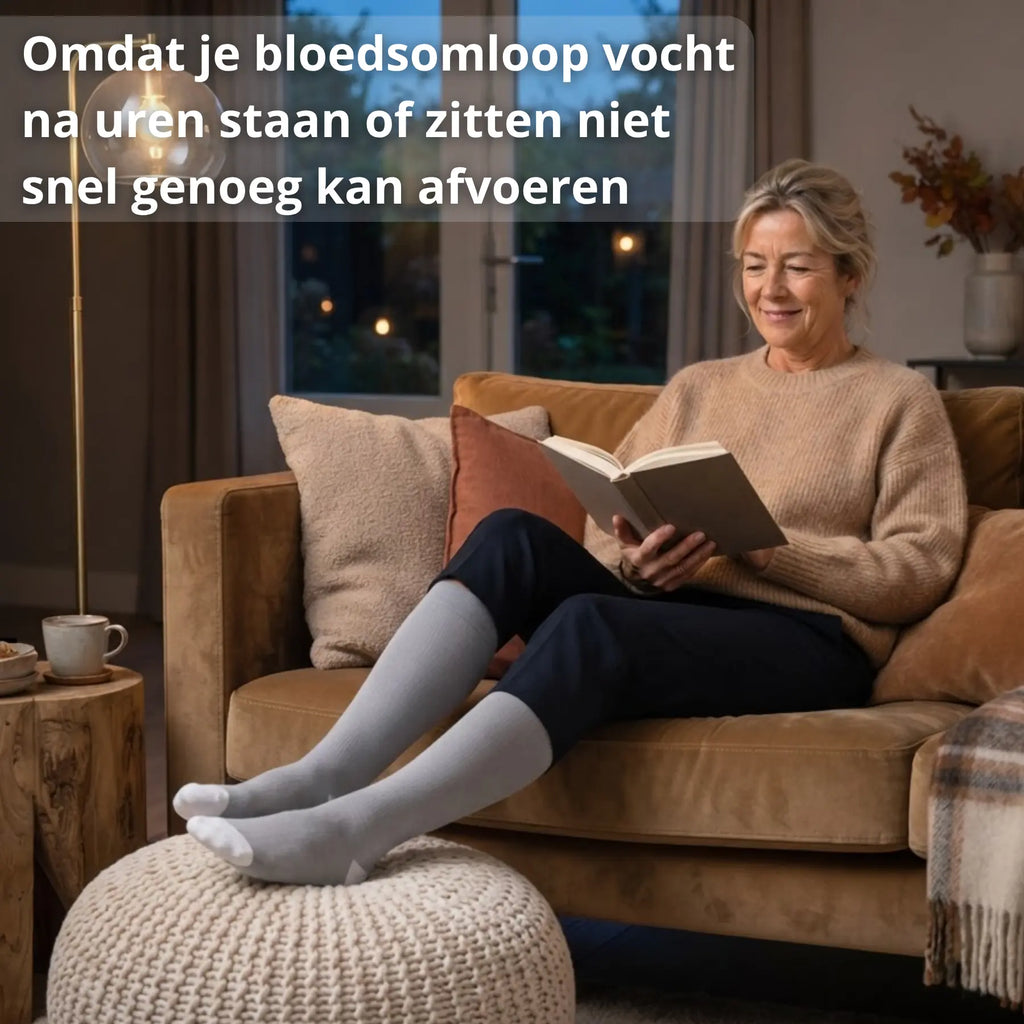 Compressiekousen tegen zwelling in enkels en voeten