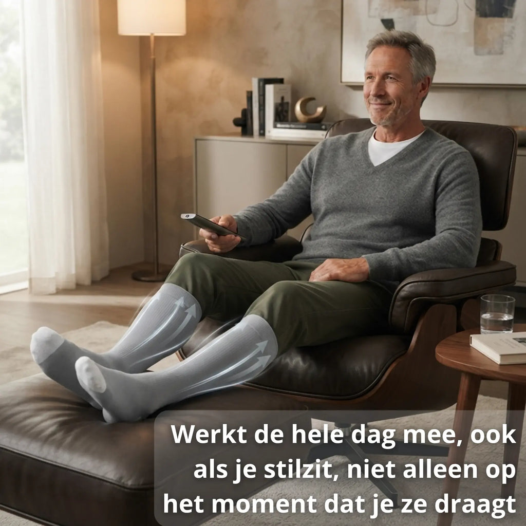 Compressiekousen, ademend materiaal tegen zwelling