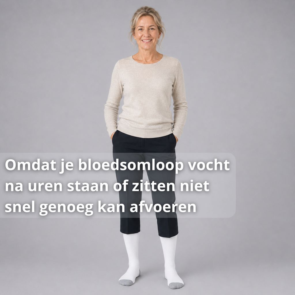 Compressiekousen in de kleur zwart