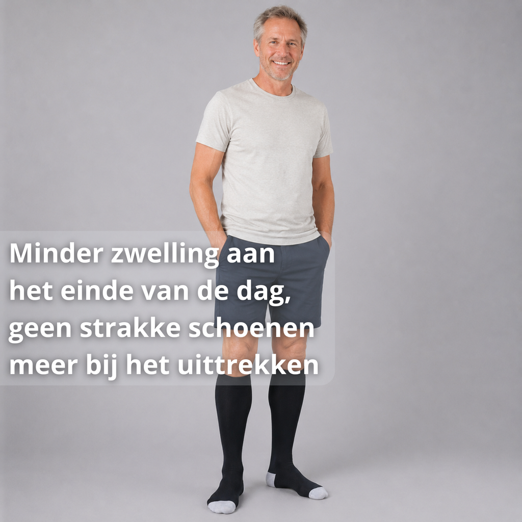 Compressiekousen in de kleur grijs