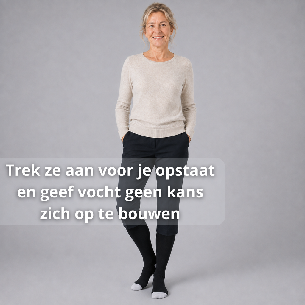 Compressiekousen geadviseerd door oedeemtherapeuten